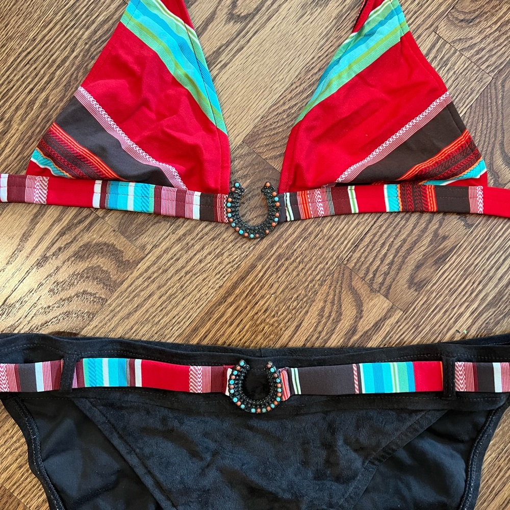 Bebe Multicolor Bikini : Medium Top / Large Botto… - image 2